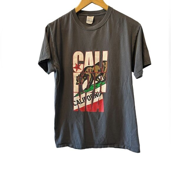 Grey California Graphic Print Short Sleeve Tee Shirt M - Picture 1 of 5